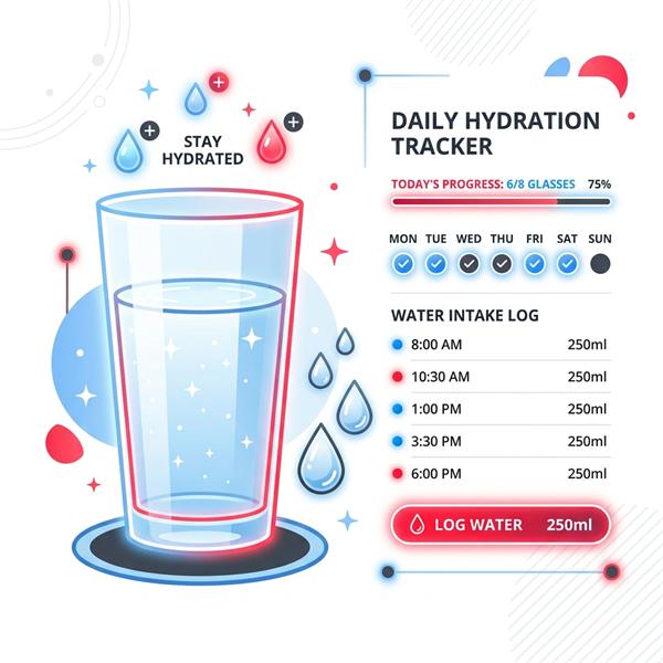 Hydration glass graphic