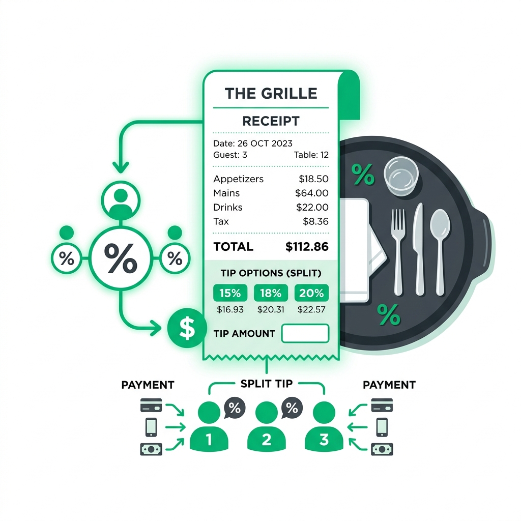 Check bill receipt graphic