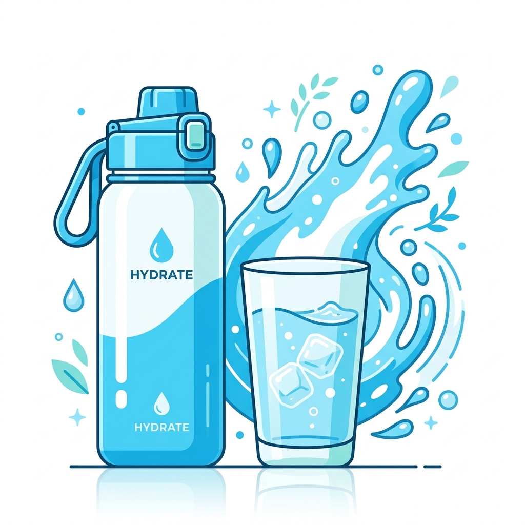 Hydration glass graphic